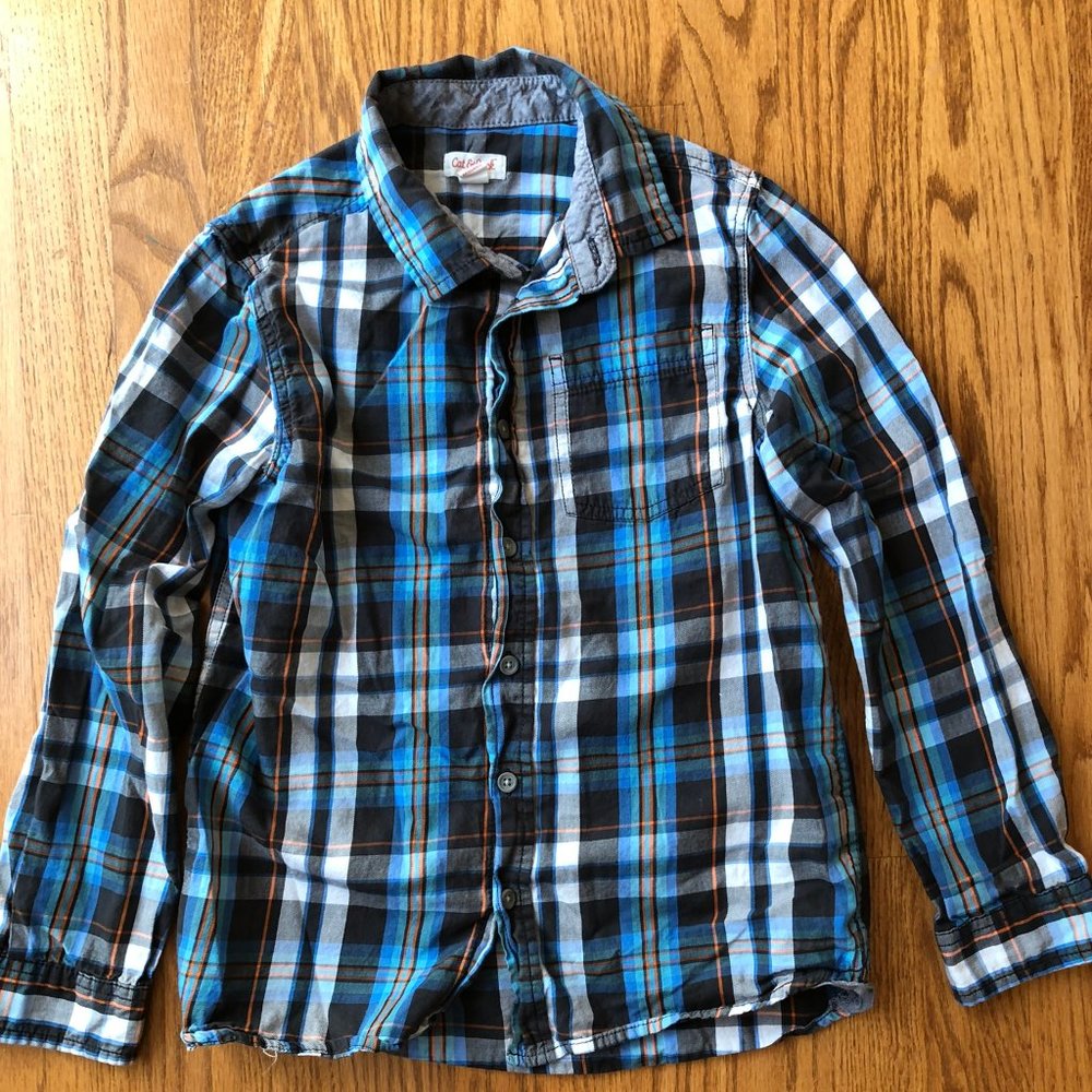 VGUC Cat & Jack button-down shirt boys size M